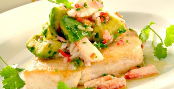 charcoal frilled swordfish steak